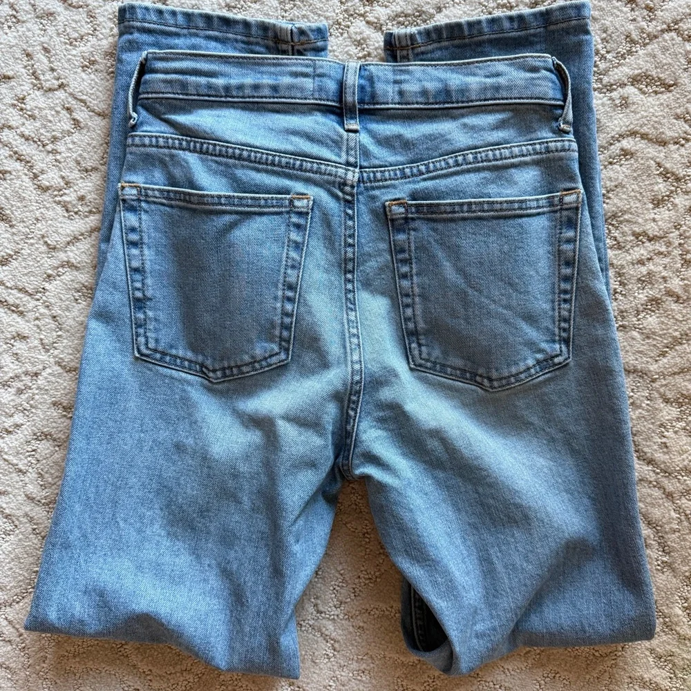 Everlane Women’s The Cheeky Jean Highrise Straightleg Size 24 Light Wash Jeans - Picture 2 of 11